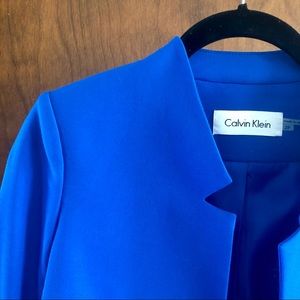 Calvin Klein Blue Blazer with Zipper Detail
